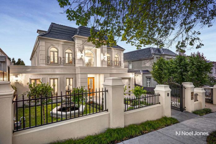 Melbourne home two story front of property